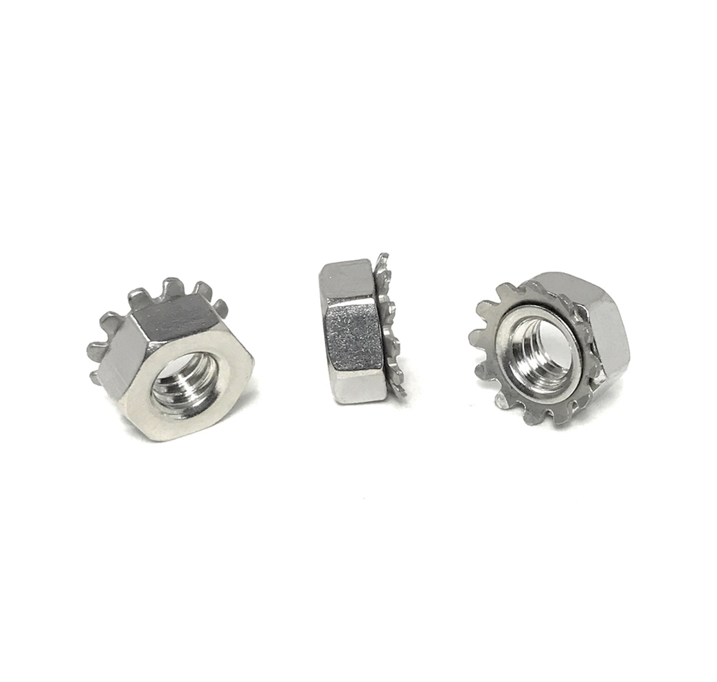 K-Loc M8-1.25 Stainless Steel K Lock Keps Lock Nuts 25 Pcs Metric Lock Nuts A2