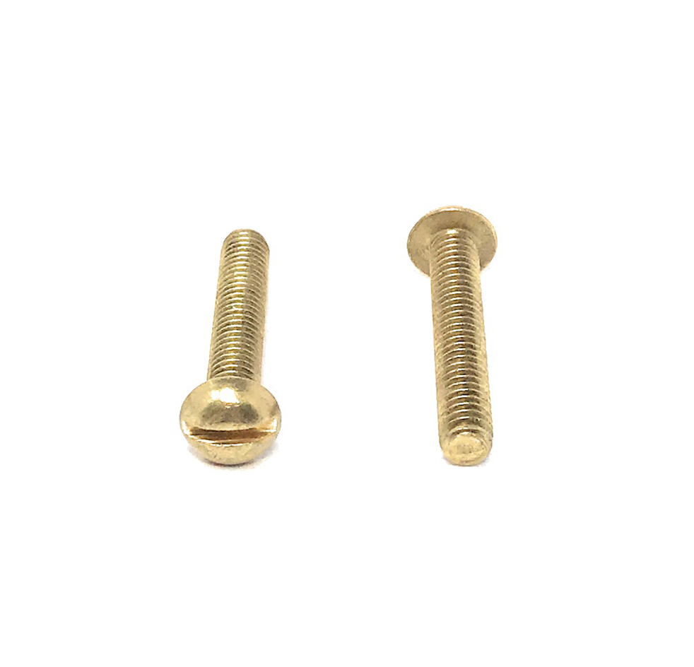 Details about   #10-24 x 1/2 Inch Brass Round Head Slotted Machine Screw 5-Pack 