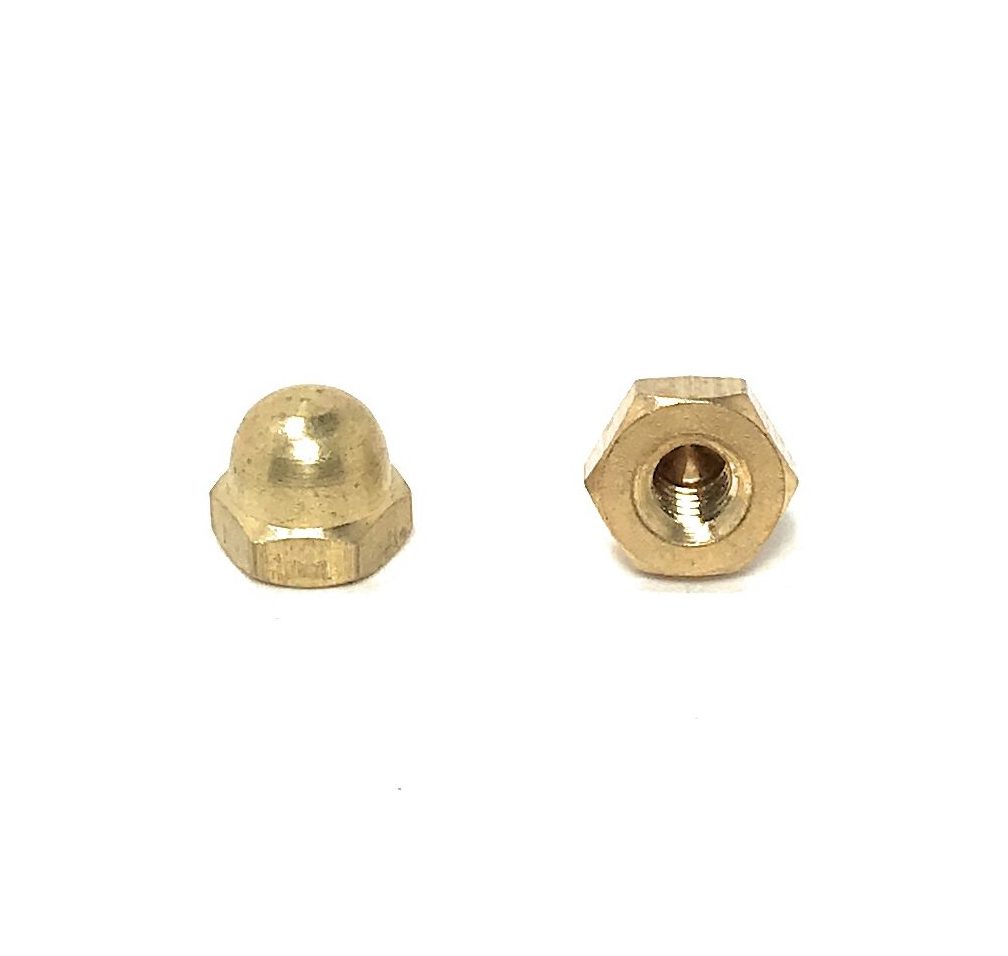 1/4-20 Acorn Cap Nuts Solid Brass 25 Pieces